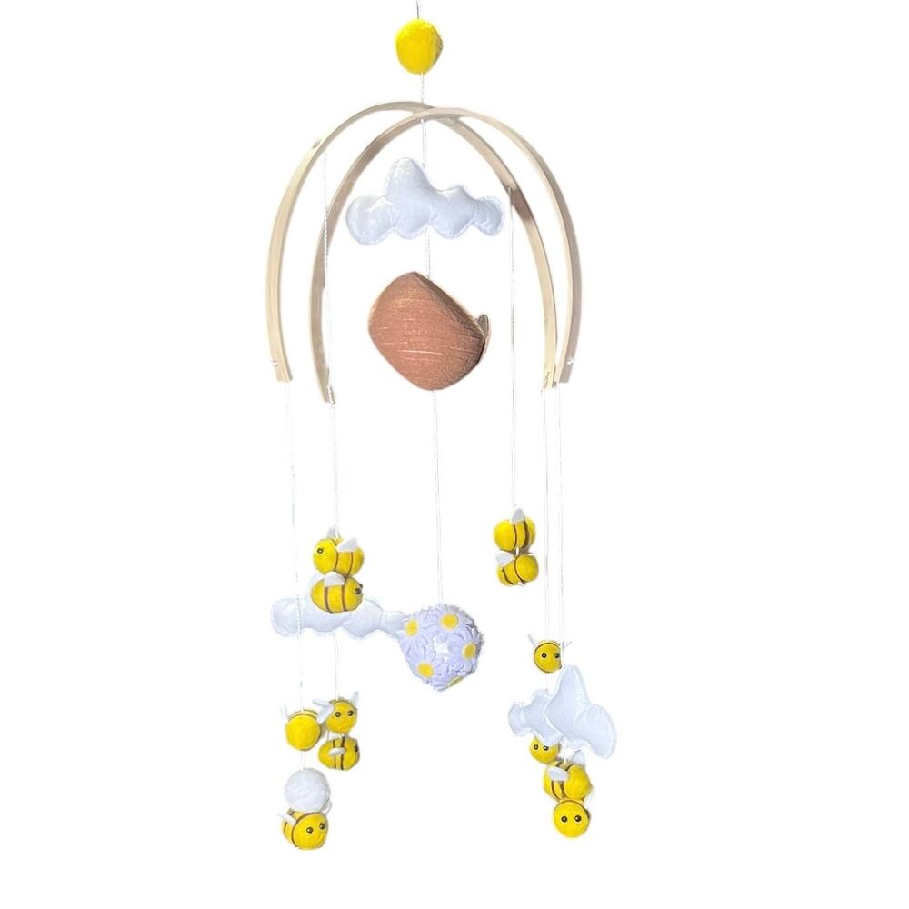 Bees, Clouds, Daisies, and Hive Baby Mobile NWOT
